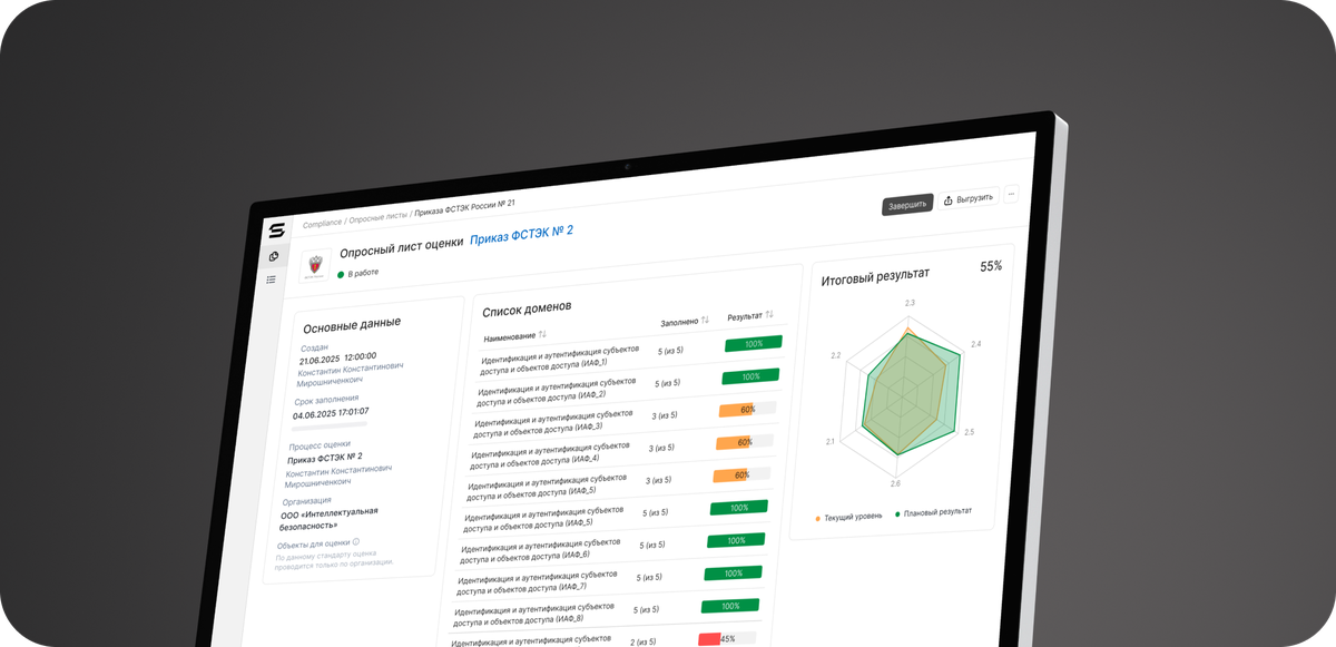 Compliance: опросный лист оценки